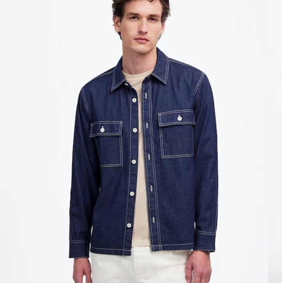 Madewell Other - Madewell Straight-Hem Work Shirt in Japanese Denim NT847 Size M NWOT